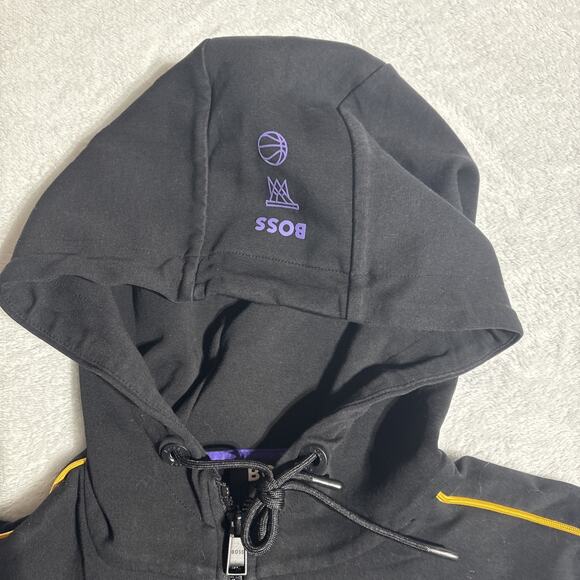 BOSS x NBA Men's Los Angeles Lakers Zip-Up Solid Hoodie Size S - Picture 3 of 9